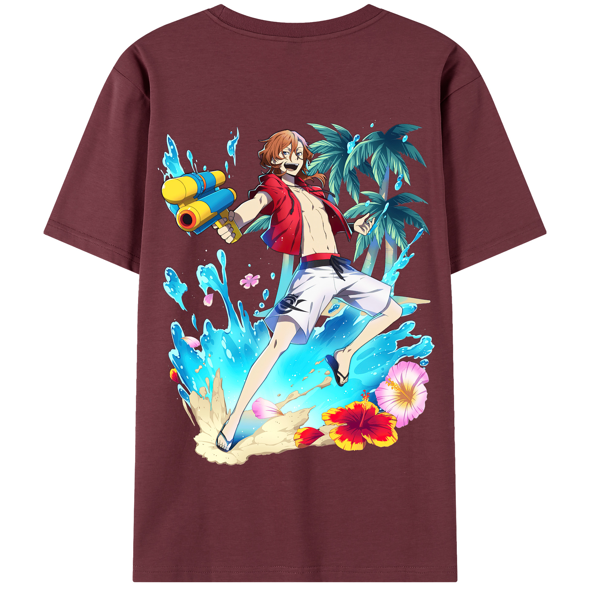 （画像用） 文豪ストレイドッグス Bungo Stray Dogs 綿100％半袖Tシャツ（背面プリント）